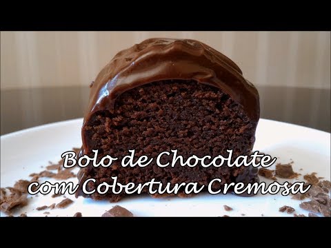 Bolo de Chocolate com Cobertura Cremosa