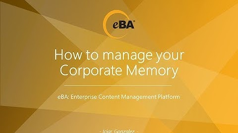eBA: Corporate Memory