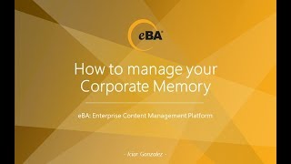 eBA: Corporate Memory