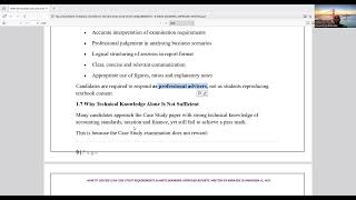 Examiner Expectations at Professional Level and Common Reasons Why Candidate Lose Marks