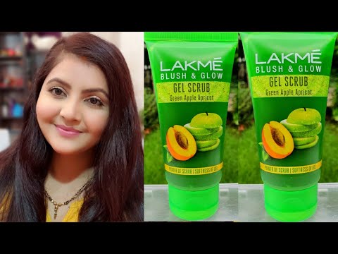 Lakme blush & glow gel scrub green apple apricot review | how to use face scrub | RARA | lakme *new*