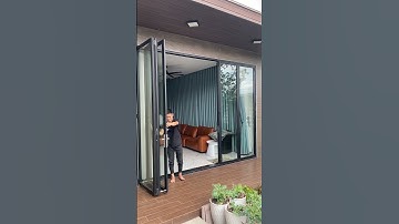 Cửa xếp trượt 5 cánh mở sang 2 bên, giúp tối ưu không gian tốt nhất | KASO Folding Door