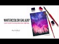 Watercolor Galaxy Painting - Step by step