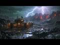 Heavy Rain & Thunder on a Volcanic Alien Planet | Deep Sleep & Relaxation Ambience