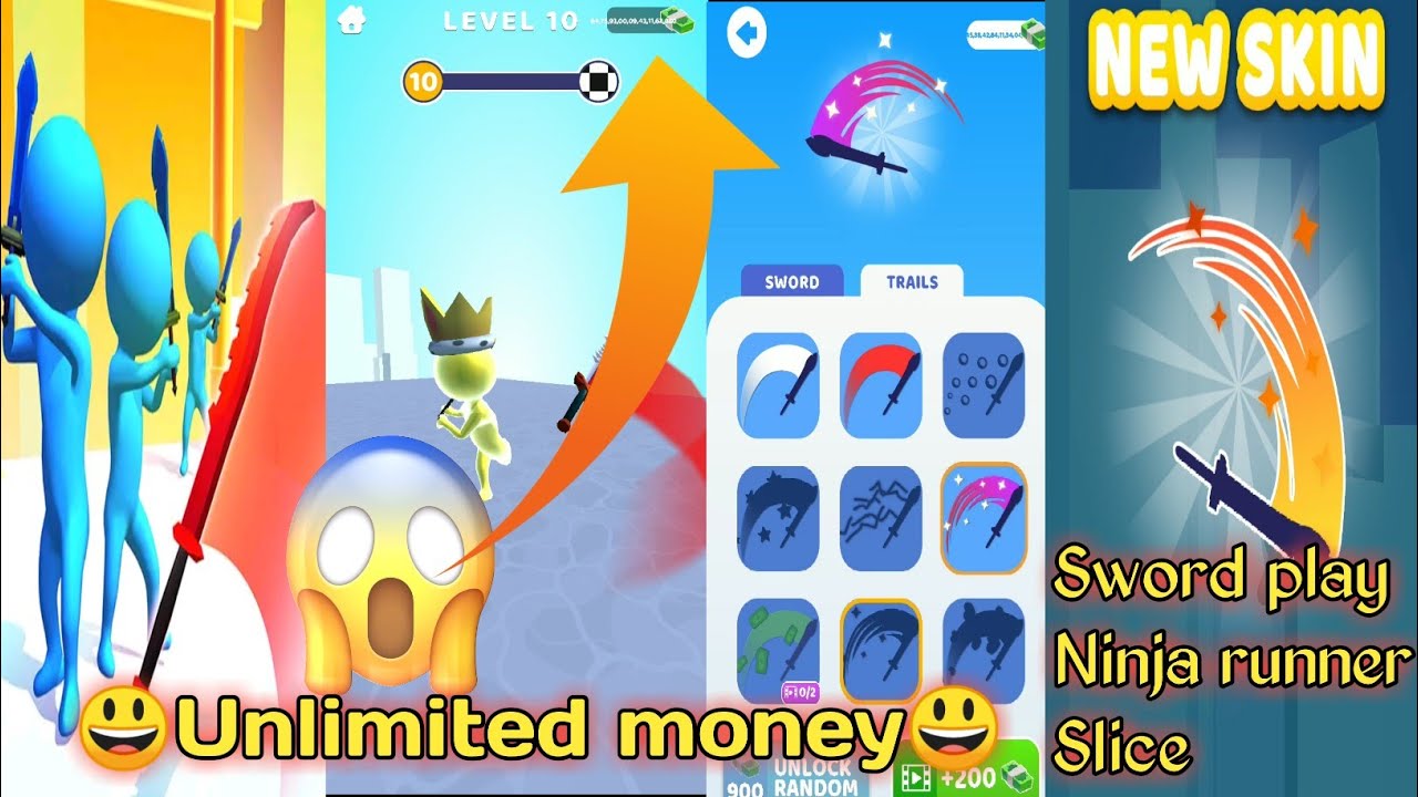 Sword play ninja slice runner 3d mod apk gameplay by froza world