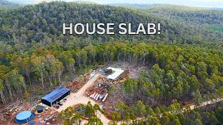 Concrete Slab For Our Tasmanian Offgrid Home Goes In!, But Can We Avoid The RAIN!?... #construction