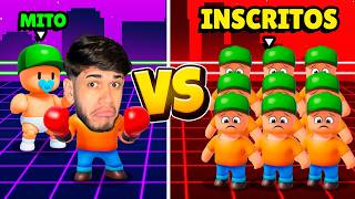 ME AND MITO VS. MY SUBSCRIBERS IN BLOCK DASH - EVERY WIN MAKES THE CHALLENGE HARDER!