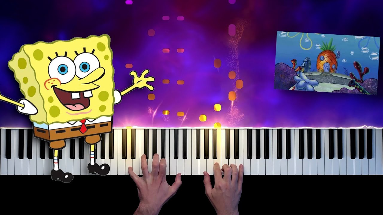 SpongeBob, SpongeBob theme, SpongeBob theme piano, SpongeBob theme piano .....