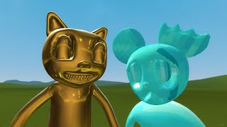 GOLDEN CARTOON CAT VS DIAMOND CARTOON MOUSE!! Garry's Mod Sandbox