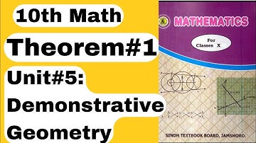 Demonstrative Geometry|theorem#1|Ch#5|10th Class|MK Study