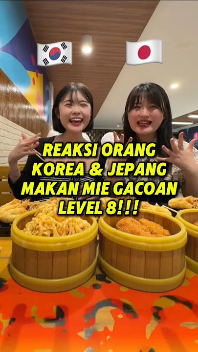 REAKSI ORANG KOREA & JEPANG MAKAN MIE GACOAN LEVEL 8‼️🤯🥵