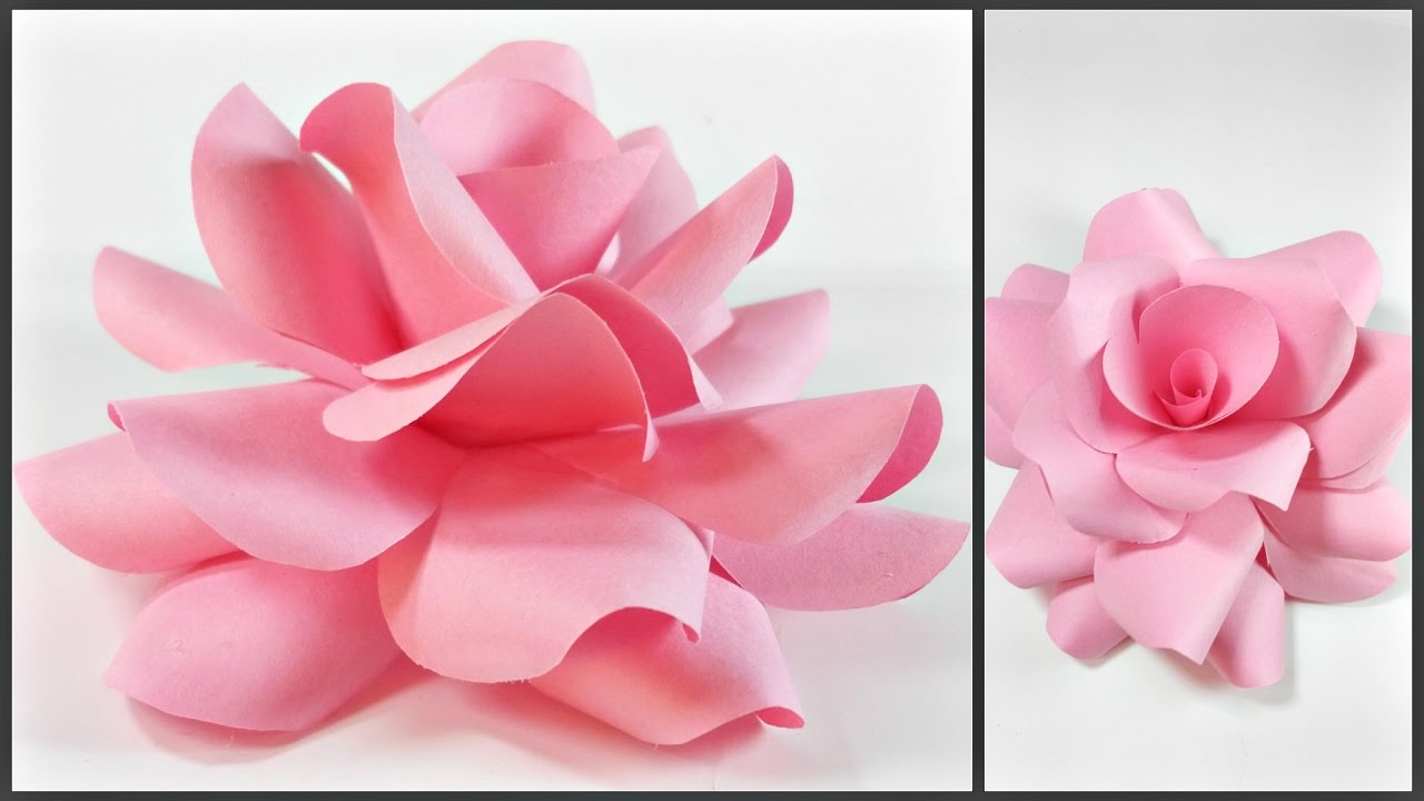 Paper Flowers Rose Diy Tutorial Easy For Childrenorigami Flower Folding 3d For Kidsfor Beginners