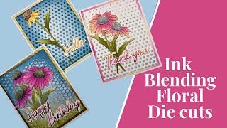 Ink Blending Floral die cuts | Spellbinders’s Cascading Coneflowers collection