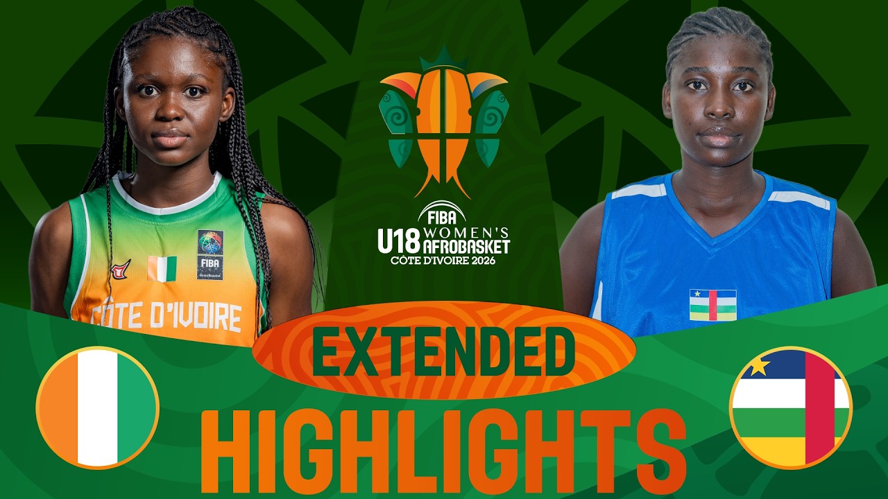 Côte D'ivoire 🇨🇮 v Central African Rep. 🇨🇫 | Extended Highlights | FIBA U18 Women's AfroBasket 2026