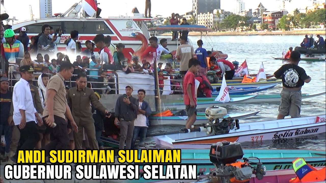 SUASANA PEMBUKAAN LOMBA BALAP KATINTING PANTAI LOSARI MAKASSAR YG DIBUKA LANGSUNG OLEH PAK GUBERNUR