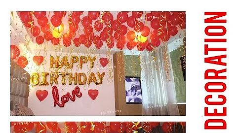 How to decorate a room for birthday surprise | Birthday room decoration ideas at home for husband