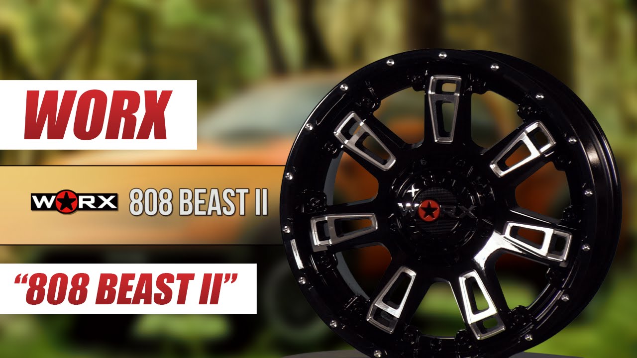 Worx 808 Beast II Wheel (Gloss Black and Milled) - YouTube
