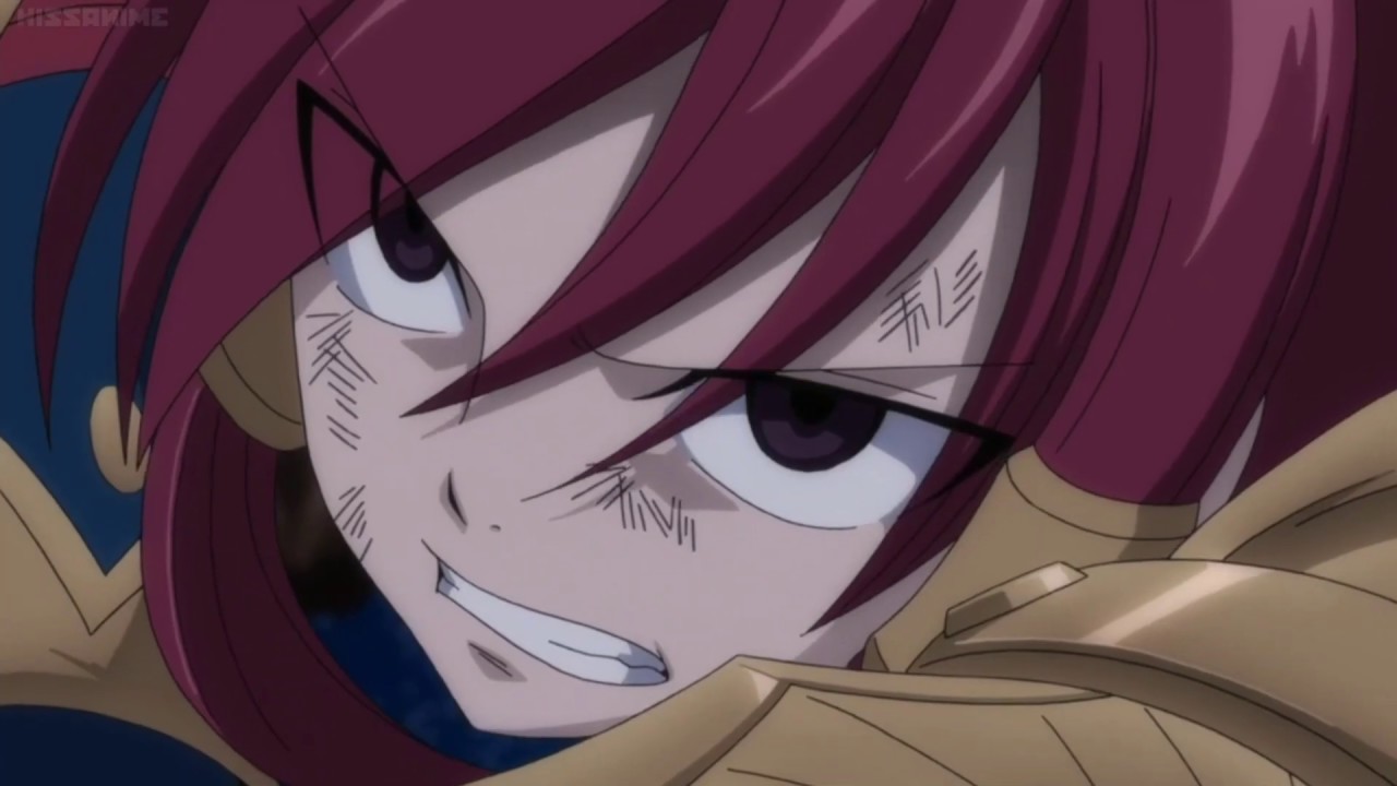 Natsu saves Erza after defeat Ajeel spriggan 12