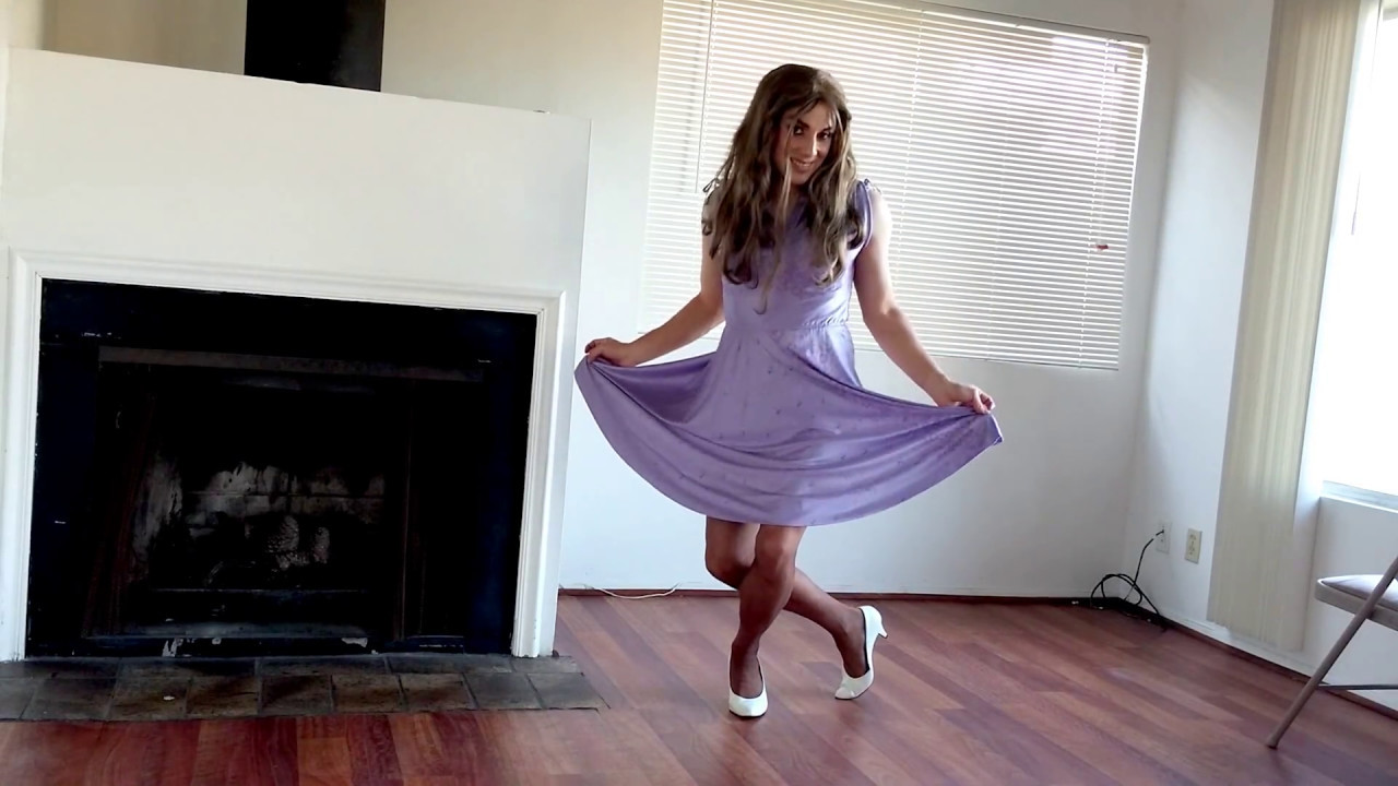 Crossdressing Cute Lavender Dress Youtube