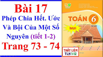 Toán Lớp 6 Kết Nối Tri Thức Bài 17 | Phép Chia Hết Ước Và Bội Của Một Số Nguyên Trang 73 74 Tiết 1 2