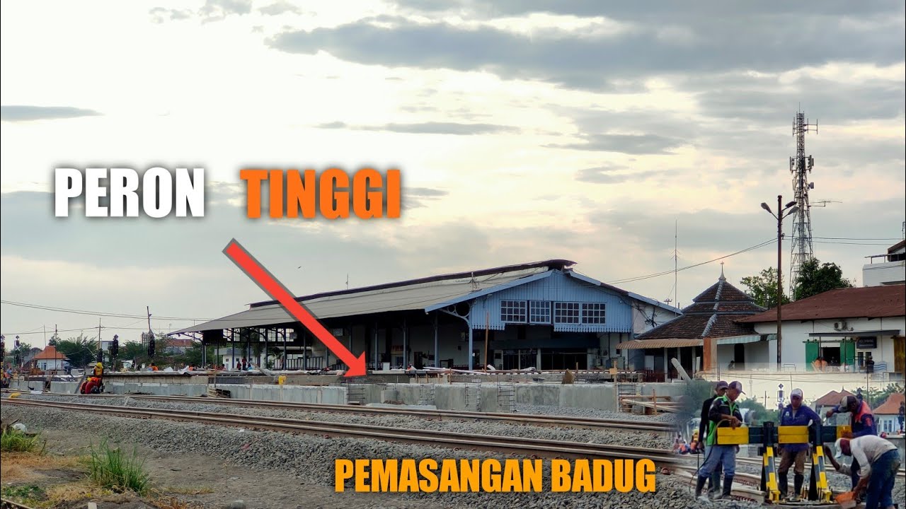 PERON TINGGI!!! BEGINILAH PERON STASIUN MOJOKERTO NANTINYA | UPDATE PROYEK DOUBLE TRACK MOJOKERTO