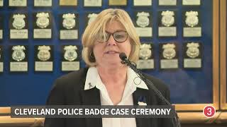 Mother of fallen Cleveland police officer David Fahey pays tribute to son at Badge Case Ceremony
