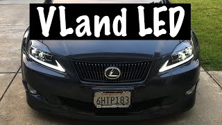 VLand LED Headlights Install! | Lexus IS250