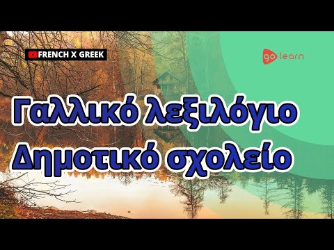 Γαλλικό λεξιλόγιο Δημοτικό σχολείο|Golearn