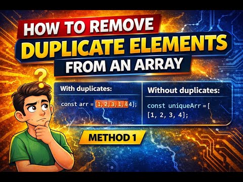 How to remove duplicate elements from an array | Method 1
