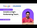 Course Review - Create a High-Performing Team certification course by @Google and @coursera