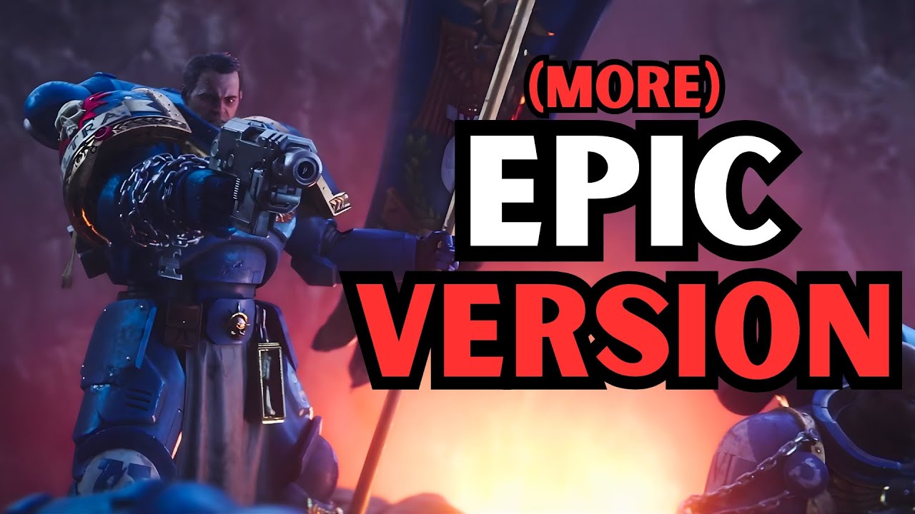 Space Marine 2's Chapter Banner Scene but the Music is More EPIC - YouTube