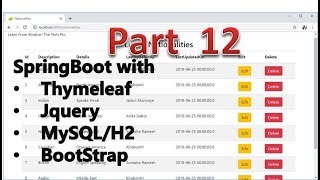 CRUD With Spring, H2, Thymeleaf, Bootstrap, JQuery, MySQL Step by Step Procedure   Part 12