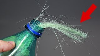 Cómo hacer el pelo de una botella de plástico? How to make hair from a plastic bottle?