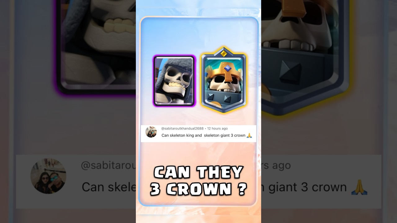 Can Skeleton Giant and Skeleton King with ability 3 Crown ? 