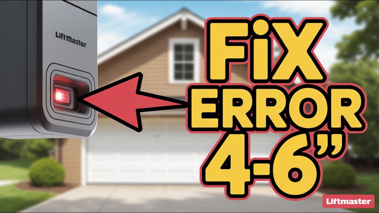 Fix LiftMaster Error Code 4-6 – Sensor Momentarily Obstructed (Full Guide)