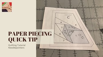 Foundation Paper Piecing Quick Tip (Quilting Tutorial)