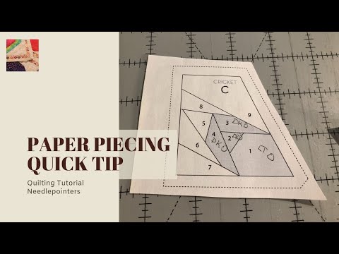 Foundation Paper Piecing Quick Tip (Quilting Tutorial)