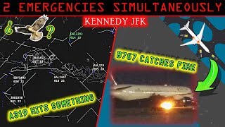 [REAL ATC] JFK airport has TWO SIMULTANEOUS EMERGENCIES!