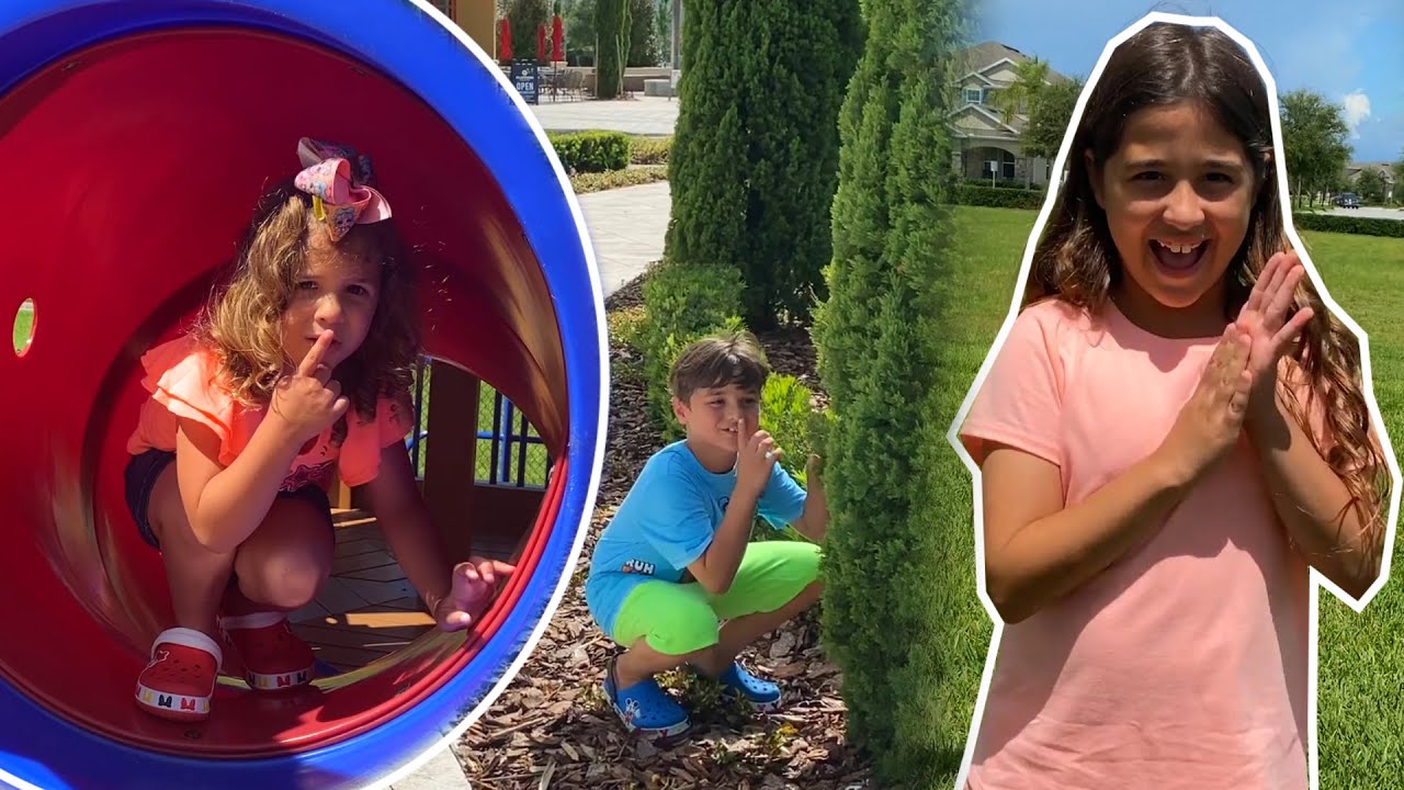 KIDS PRETEND PLAY HIDE AND SEEK with Sara, Davi and Ana - YouTube