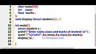 Famous Structure as Argument to Function Profile