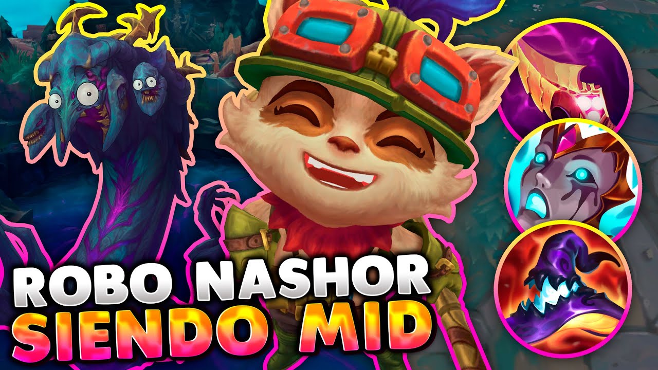 💀¡ROBO NASHOR con TEEMO MID al *MAIN RENGAR 500.000 MAESTRIA* y su AURELION SOL se VUELVE LOCO!