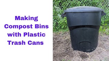 Making A Compost Bin Using Large Black Trash Can