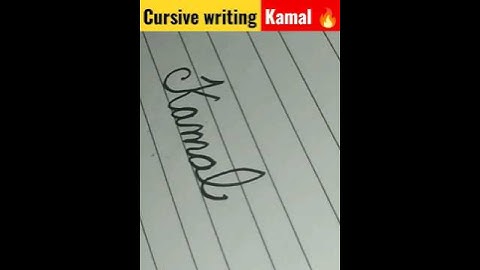 cursive writing Kamal नाम कमल का #ytshort #shorts #trendingshorts
