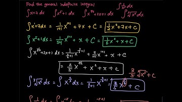 5.4 Part 2/4: Some Examples of Finding the General Indefinite Integral | Integral Calculus