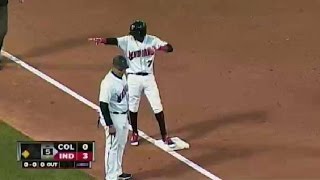 Indianapolis' Hanson rips RBI triple