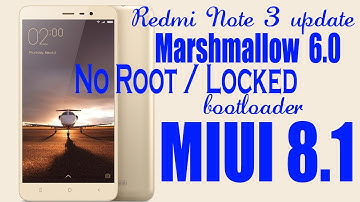 How to install Official Miui 8.1 Marshmallow 6.01 stable for Redmi Note 3