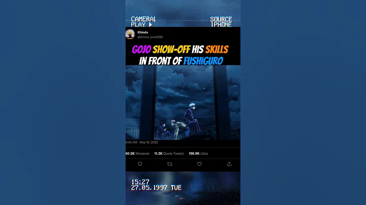 Gojo showed-off his skills in front of fushiguro #jujutsukaisen #jjk #amv #anime #mangaedit