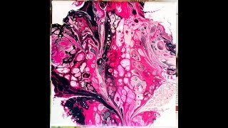 Acrylic Pouring Painting 6 - Fluid Art , negative Space, Fluidpainting, Giesstechnik