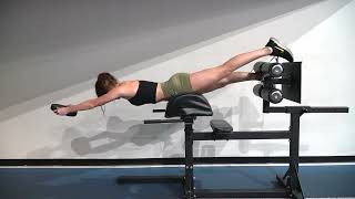 GHD Single Leg Overhead Plank