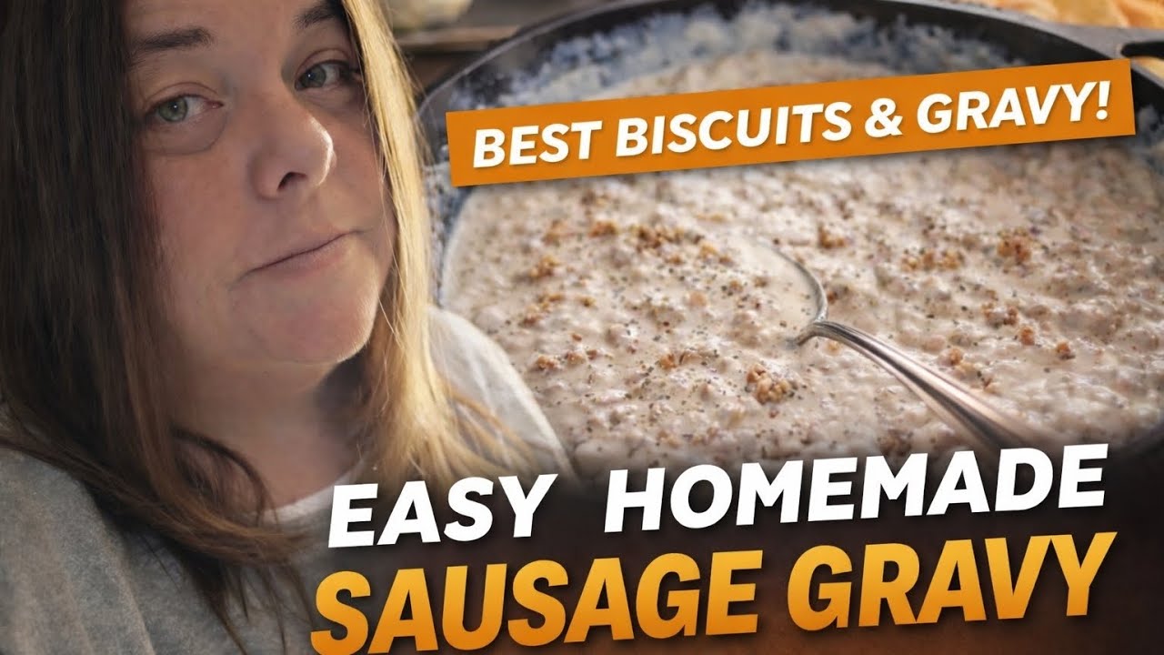 Easy Homemade Sausage Gravy Recipe | Biscuits & Gravy Breakfast Vlog